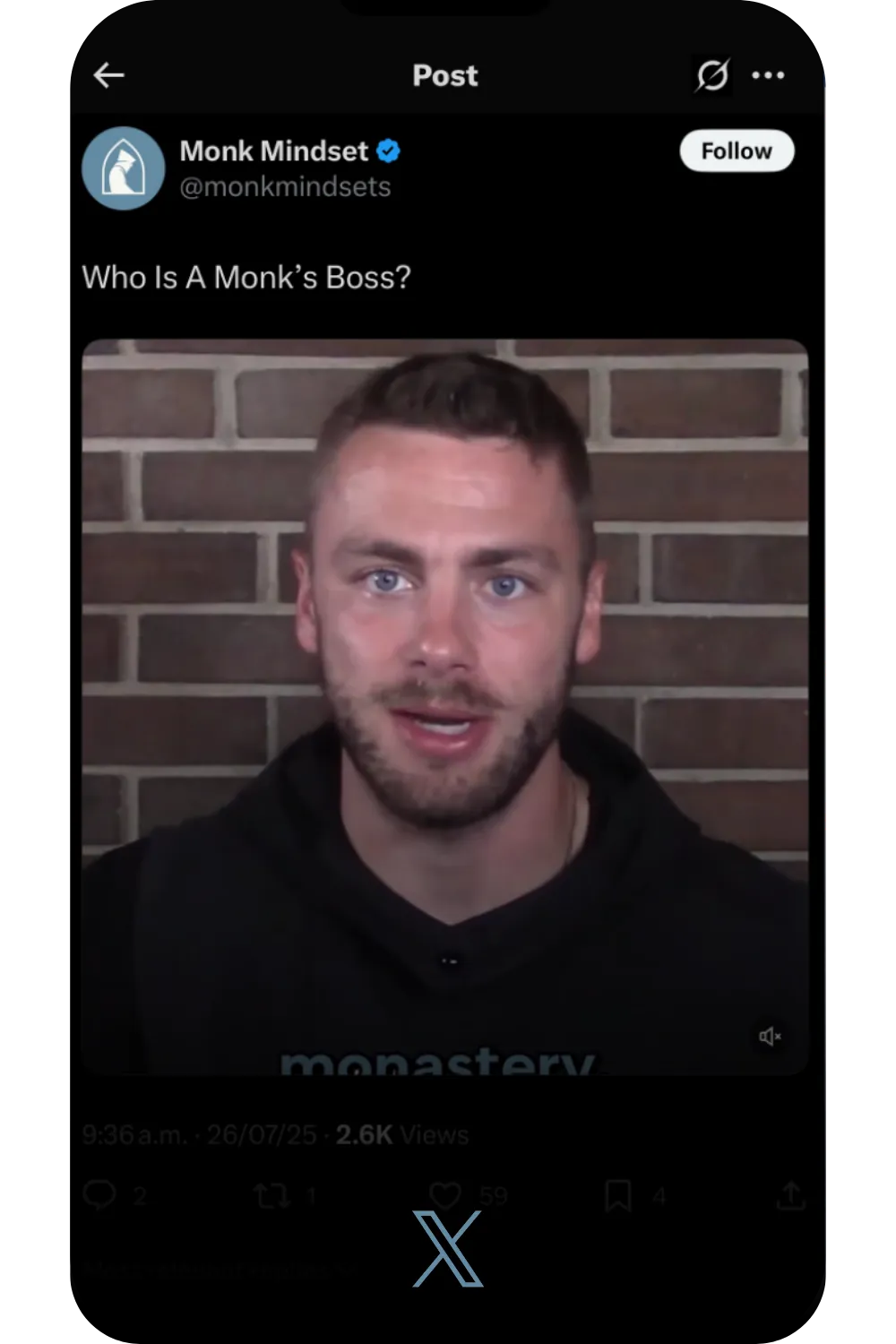 Watch a Monk Mindset clip on X