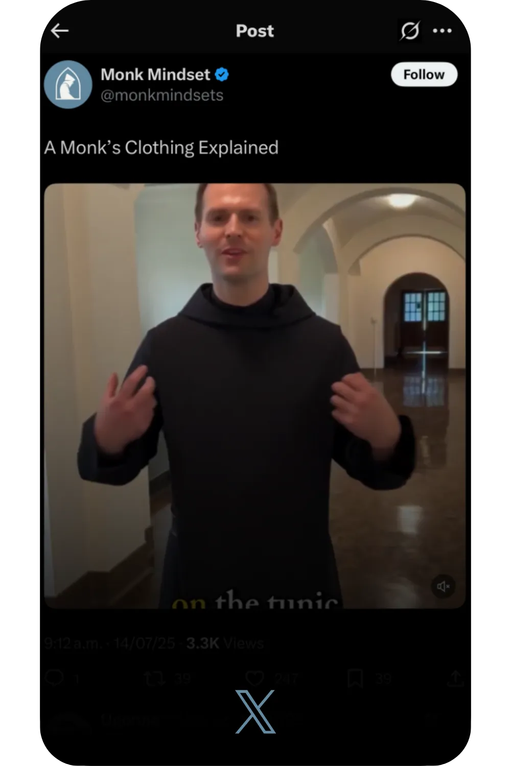 Watch a Monk Mindset clip on X